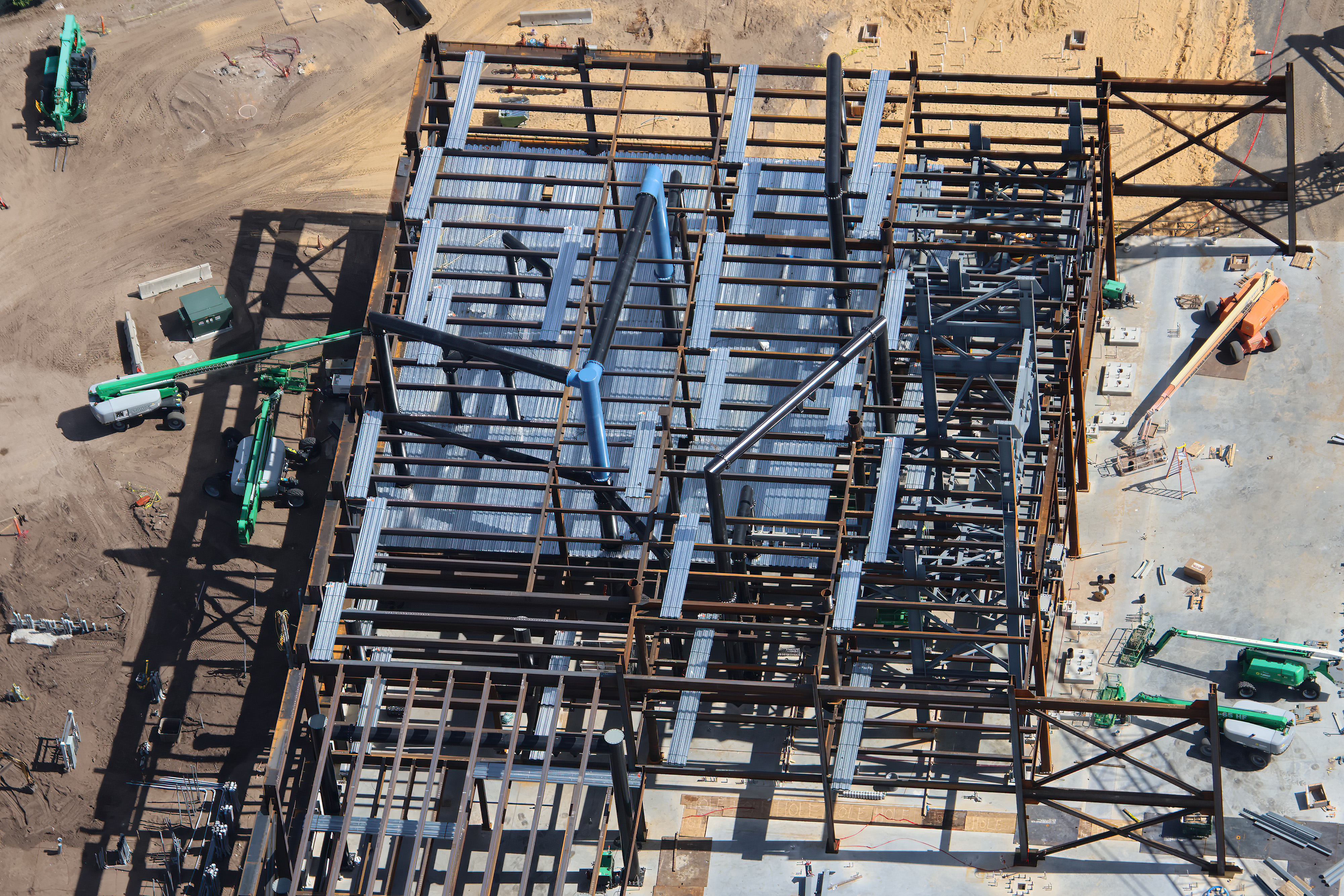 Track Installation Underway for Monsters Inc. Door Vault Roller Coaster at Disney's Hollywood Studios